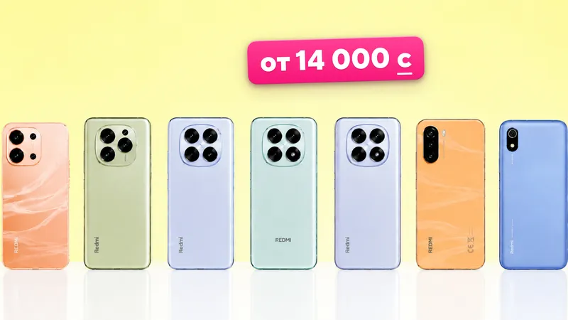 Redmi от 14 000 сомов: подборка смартфонов для тех, кто давно хотел обновиться