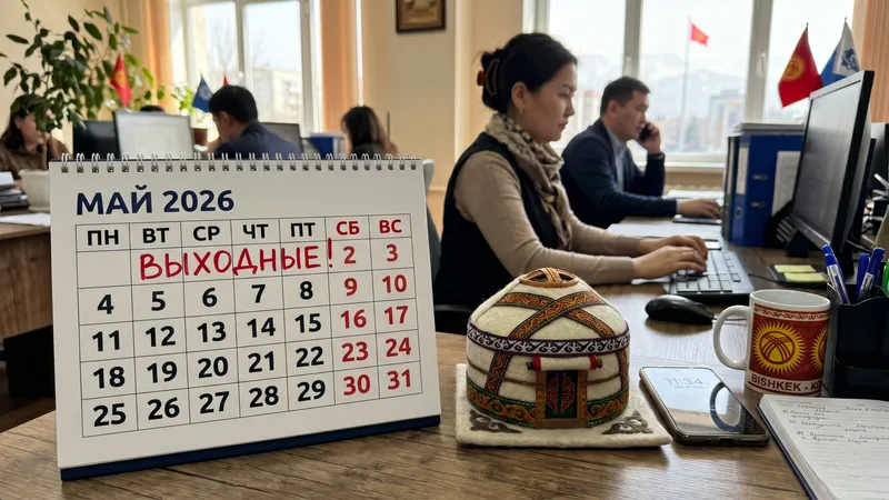 Как отдыхаем на майские праздники 2026 в Кыргызстане: календарь выходных