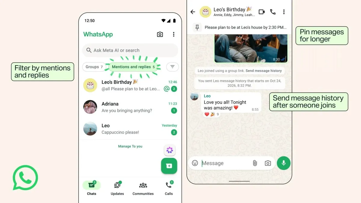 Четыре новых функции WhatsApp для групп: что изменилось
